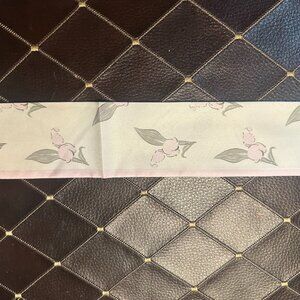 Silky Pink Floral Twilly Scarf – Light & Feminine Design